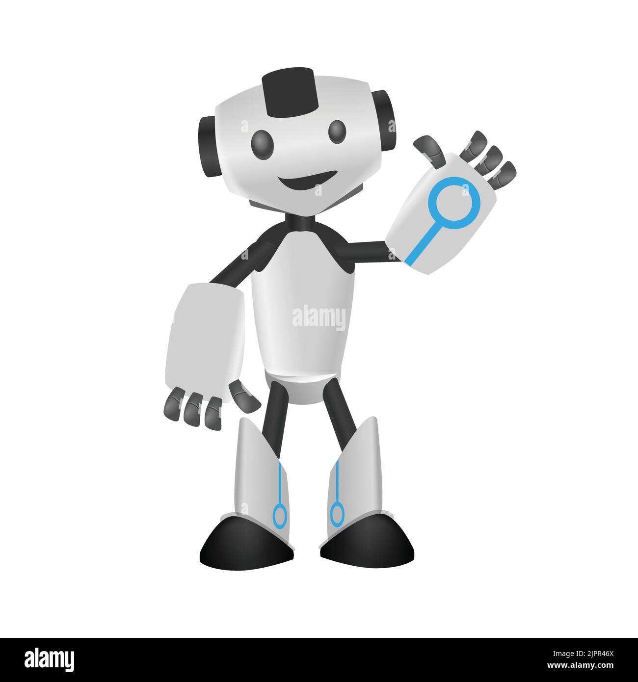 Innovation technology science fiction future cute little 3d robot 