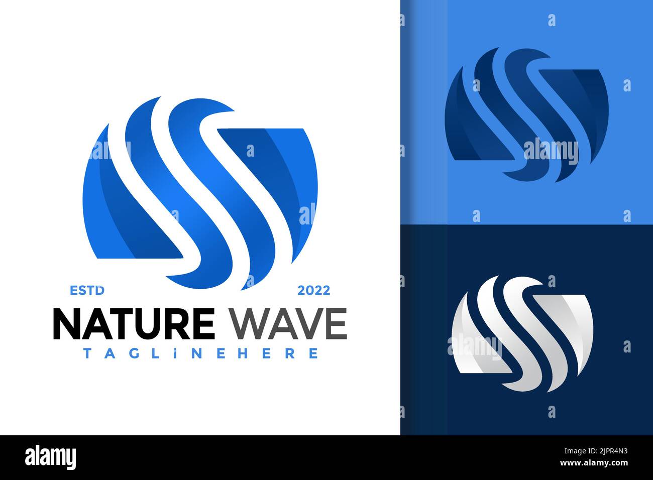 A water conservation company logo vector design with company text and