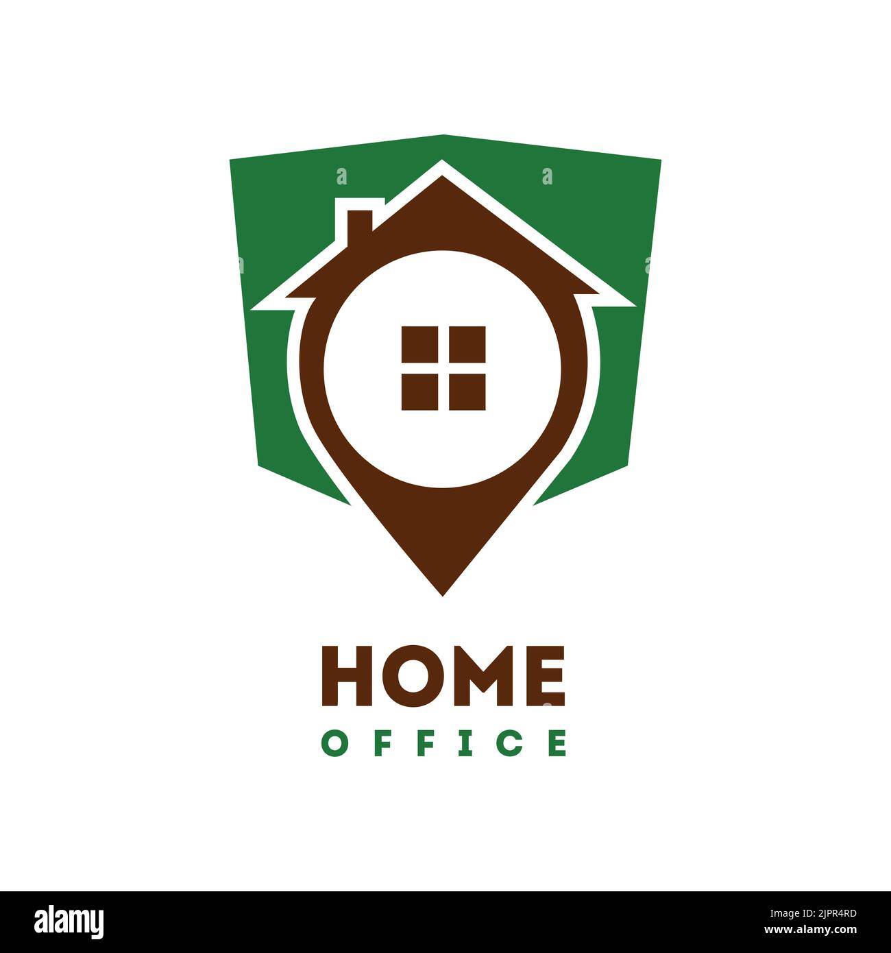 Home office logo design template. Vector abstract logotype isolated on