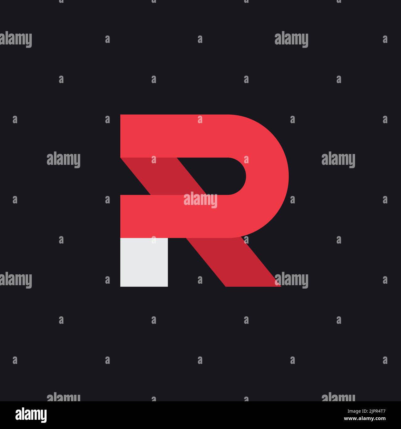 R letter logo design template. Graphic alphabet symbol for corporate