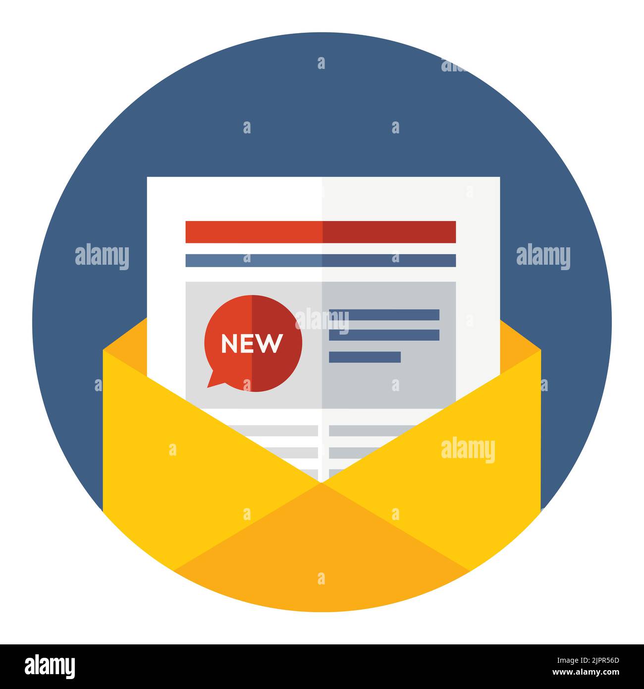 Subscribe email icon flat Stock Vector Images - Alamy