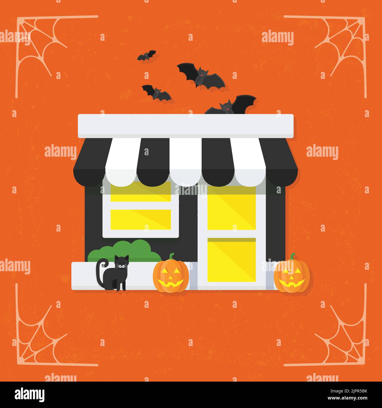 Halloween store icon. Mystery spooky shop market. Halloween