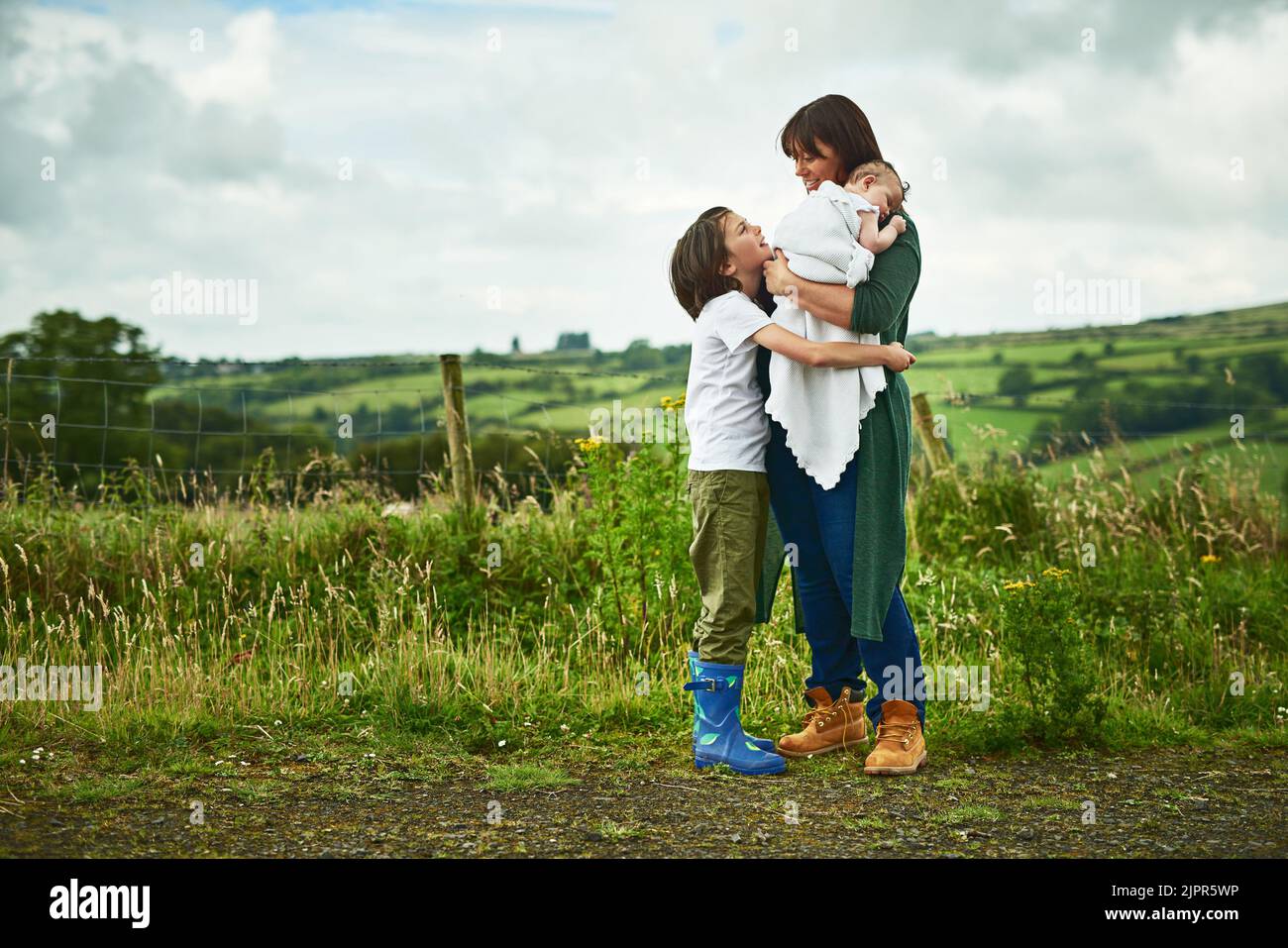 They share a love as precious as natures beauty. a mother and her two ...
