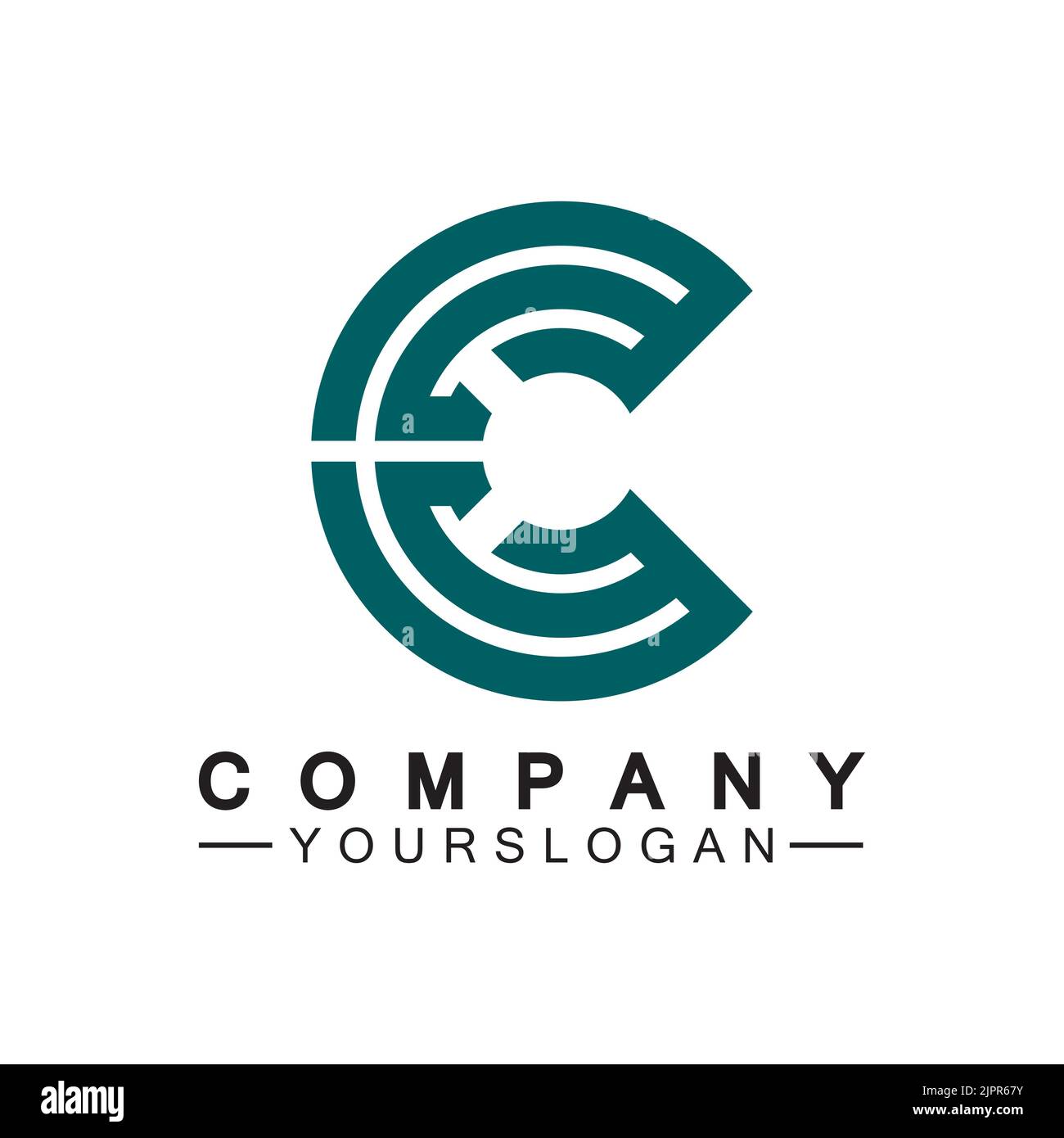 C Letter Logo Template vector icon design Stock Vector