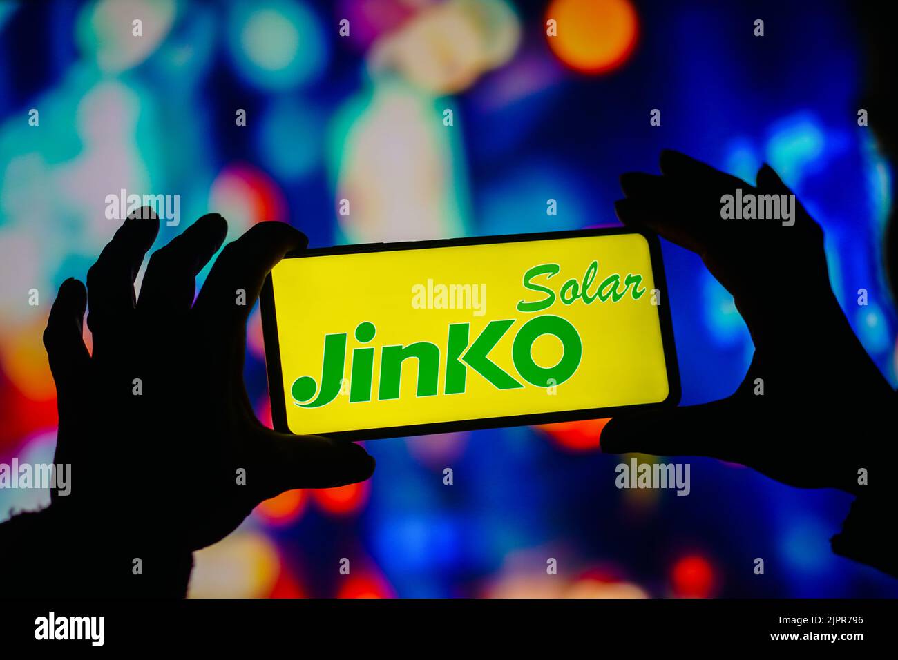 Brazil. 19th Aug, 2022. In this photo illustration, the JinkoSolar Holding logo is displayed on a smartphone screen. (Photo by Rafael Henrique/SOPA Images/Sipa USA) Credit: Sipa USA/Alamy Live News Stock Photo