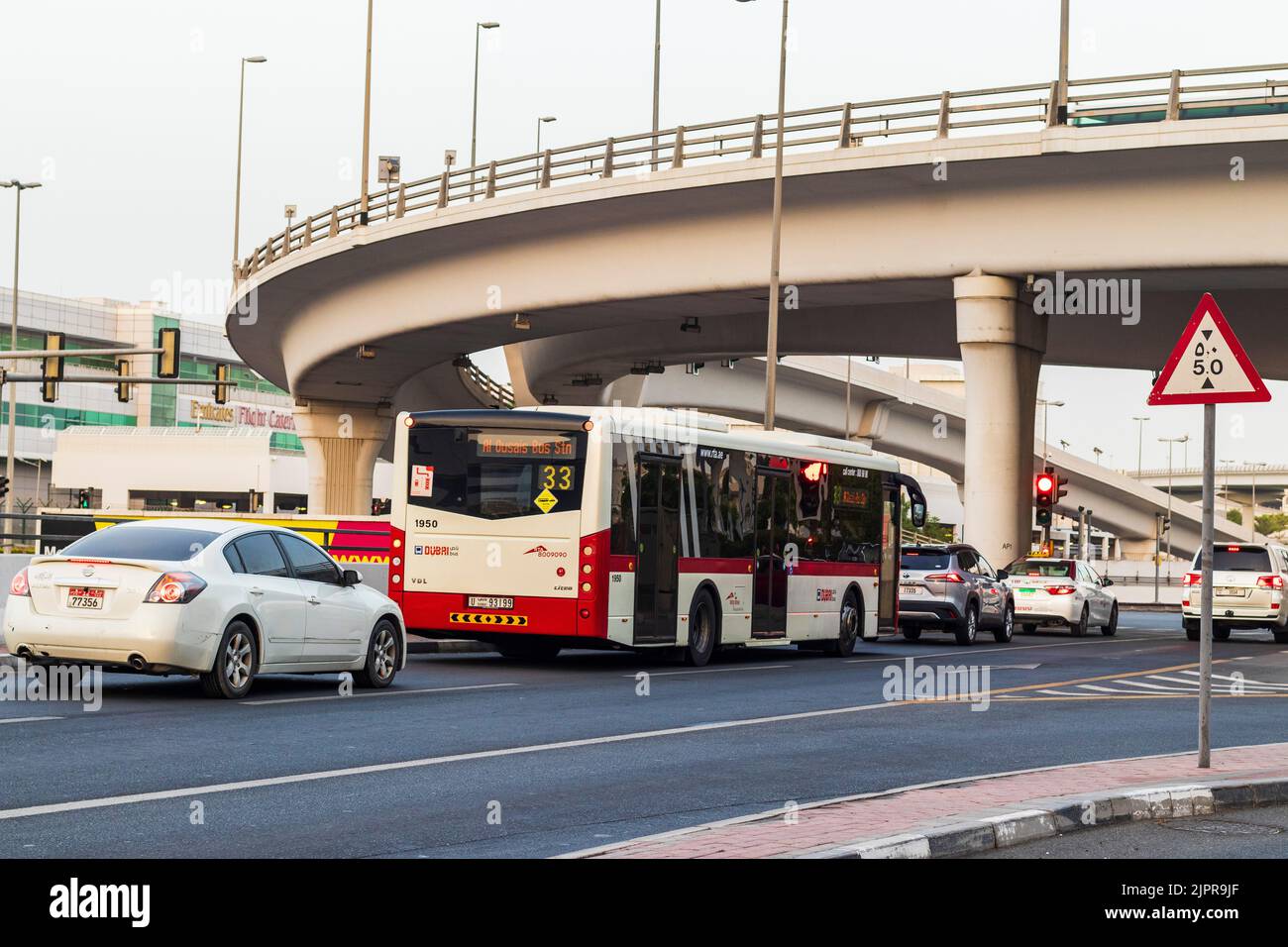 Dubai, UAE 07.31.2022 Shot of a street in Garhoud district Stock