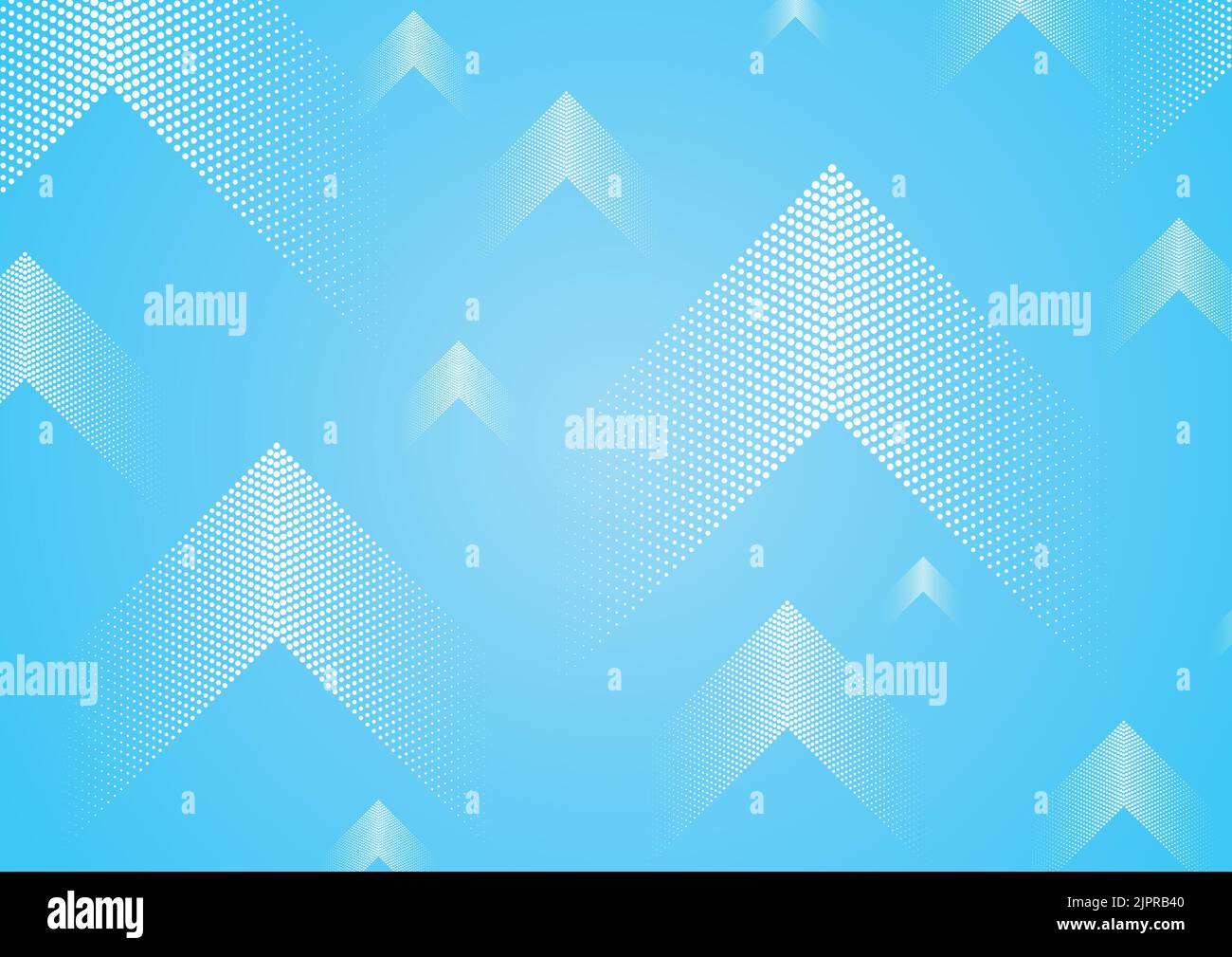 White dotted arrows on light blue background. Technology vector design Stock Vector