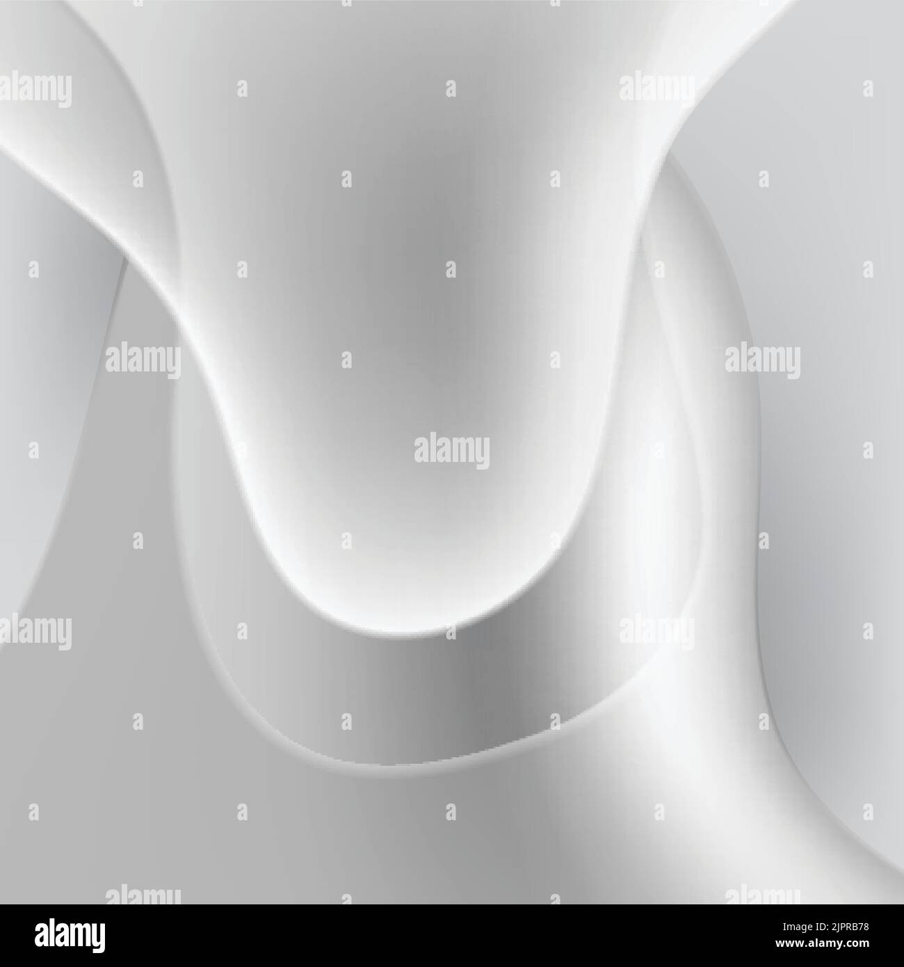 Abstract white grey smooth liquid waves background. Vector template ...
