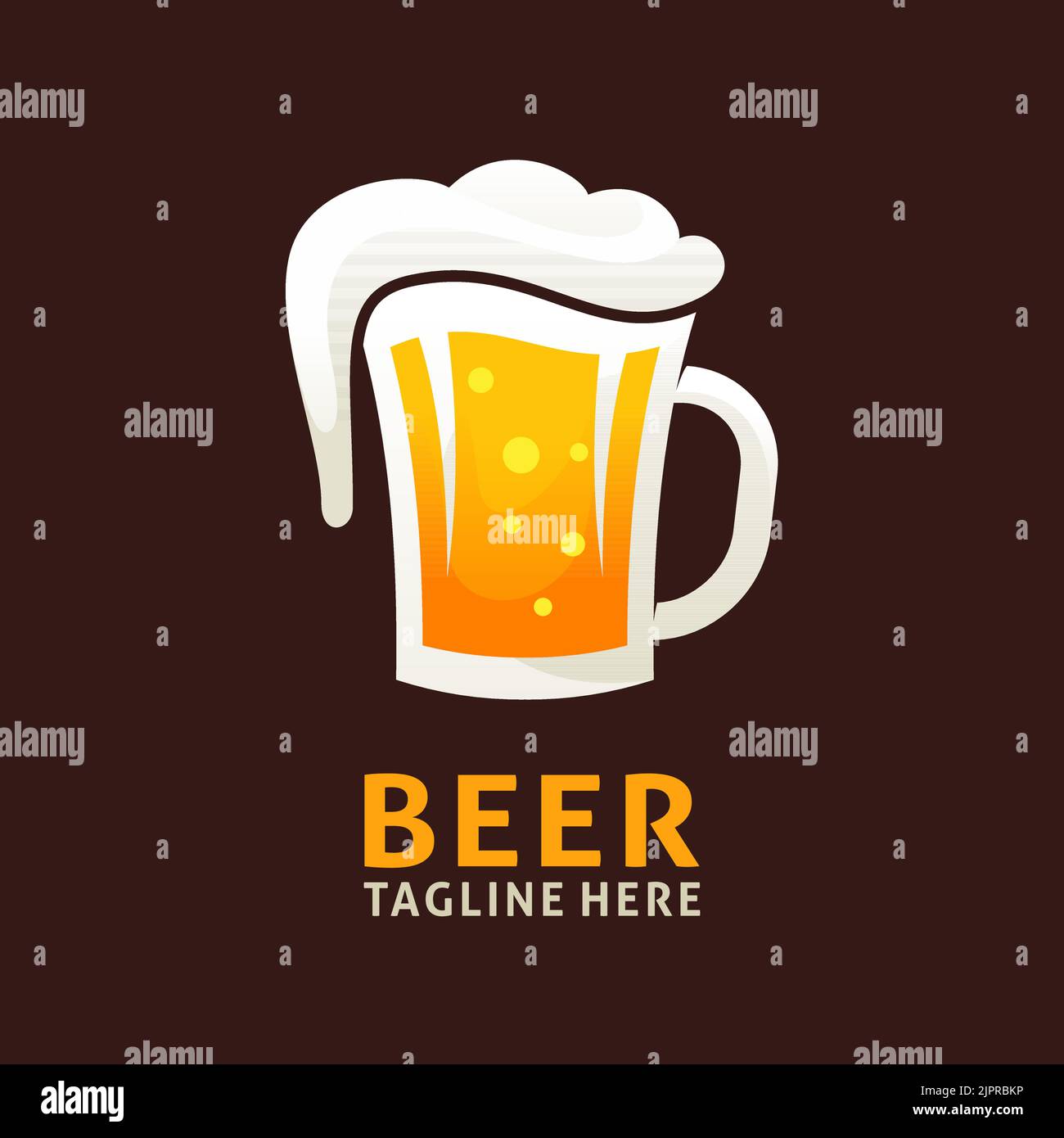 Frothy beer logo design Stock Vector Image &amp; Art - Alamy