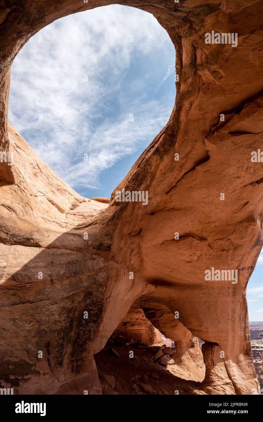 Natural arch at Five Arches, Southern Utah. Stock Photo