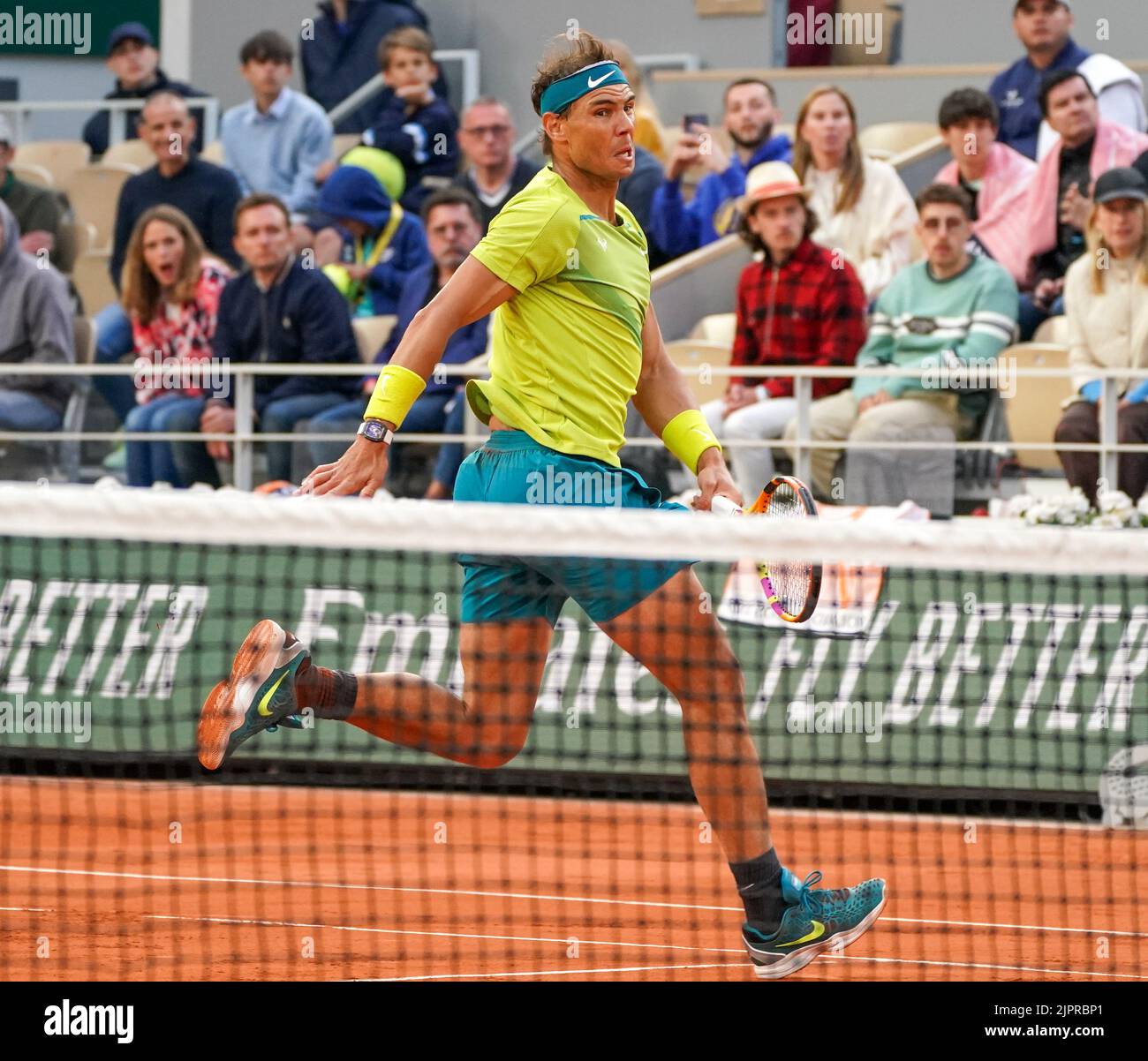 Grand Slam champion Rafael Nadal of Spain in action during his men's
