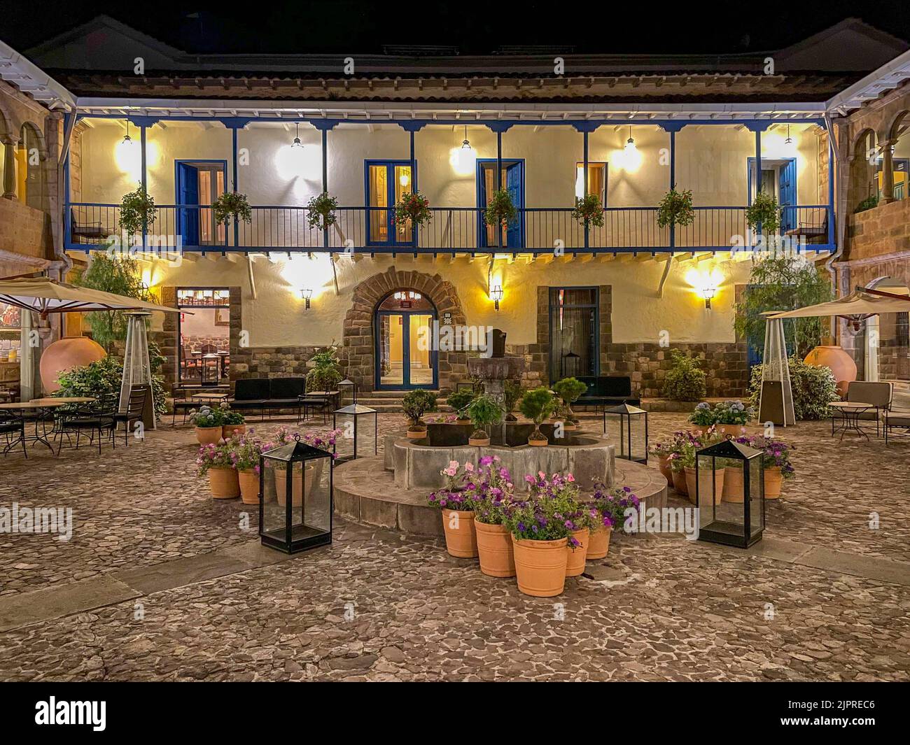 Courtyard, Hotel Palacio de las Incas, Marriott Luxury Collection, Cusco, Peru Stock Photo