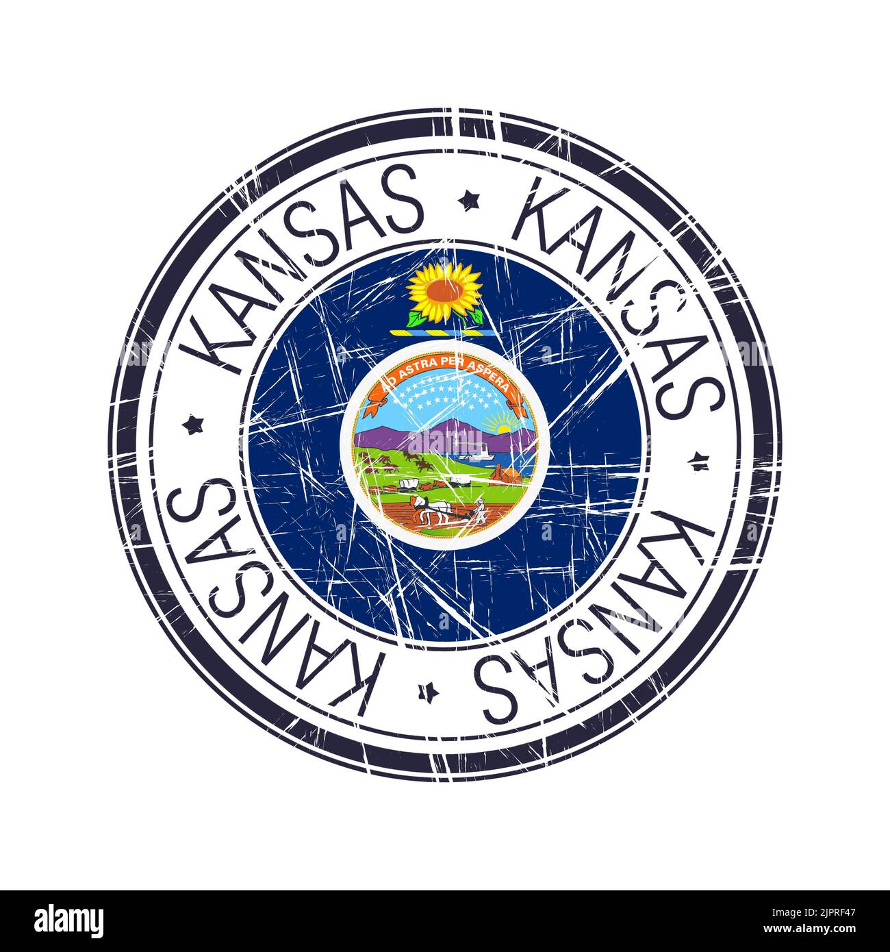 great-state-of-kansas-postal-rubber-stamp-vector-object-over-white