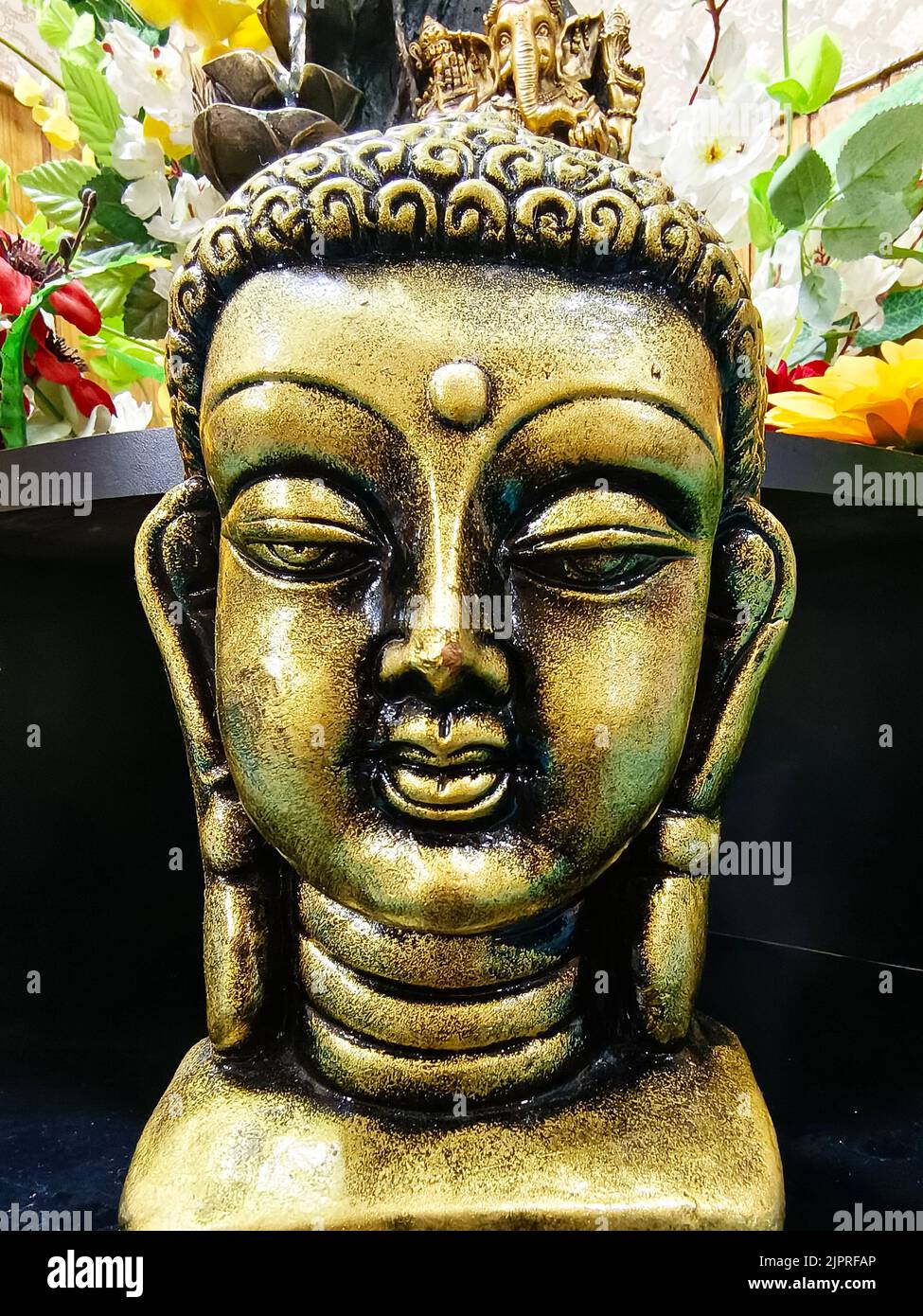 Buddha statue figures souvenir on display for sale on Gangtok, Sikkim. Image was clicked at a