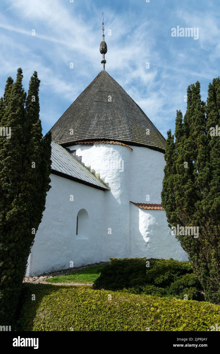 Ny round church, Bornholm, Denmark Stock Photo