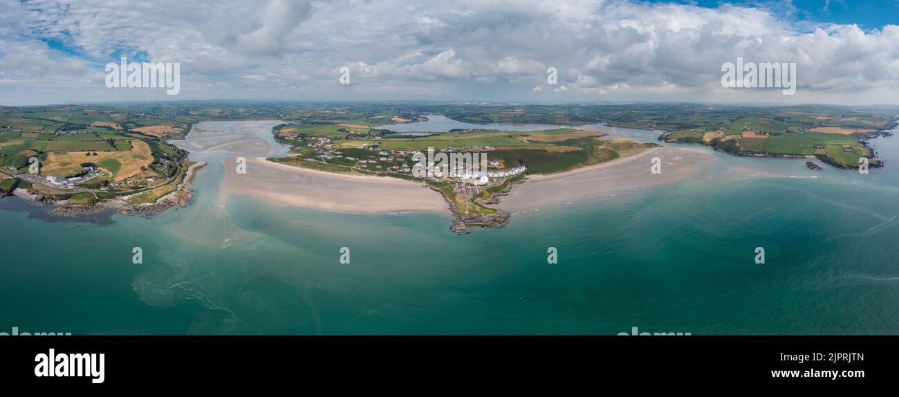 A panorama landscape view of Inchydoney Beach in County Cork of