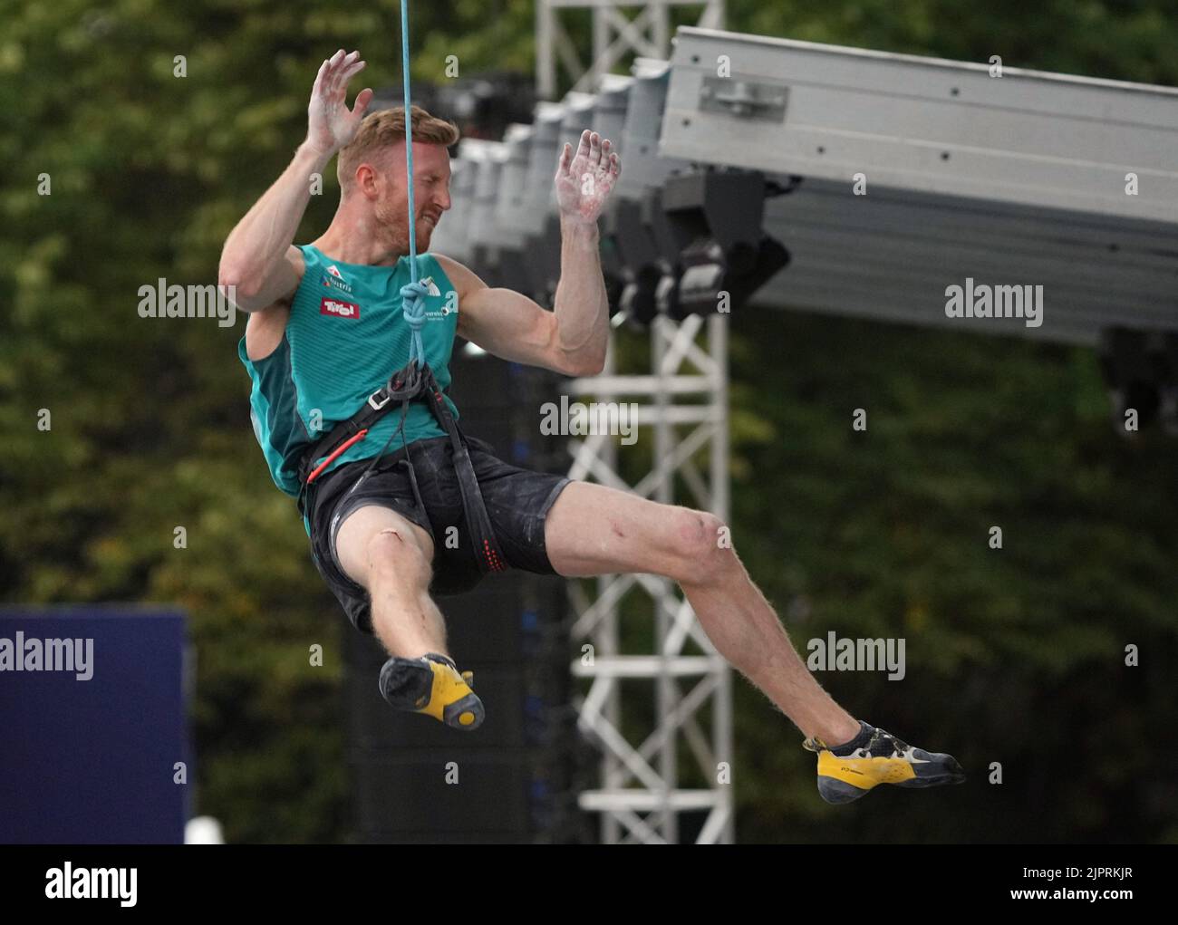 Munich, Germany. 18th Aug, 2022. Climbing European Championships, Königsplatz, combination, men