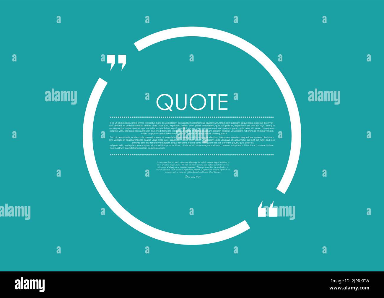 Quote blank speech bubble abstract circle bright design. Vector background Stock Vector