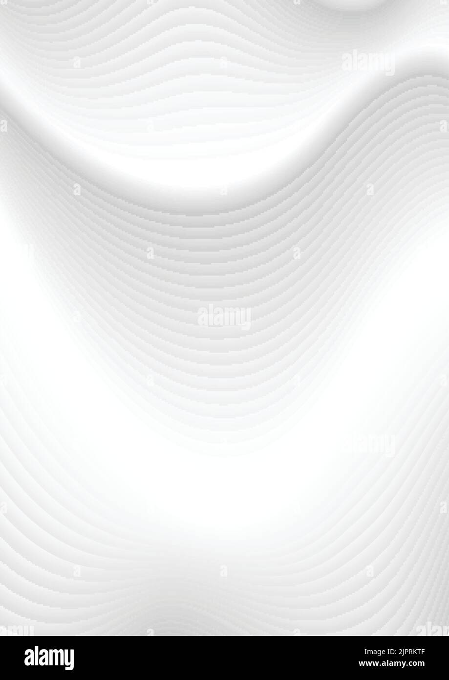 Abstract modern white grey curved waves and lines pattern. Vector ...