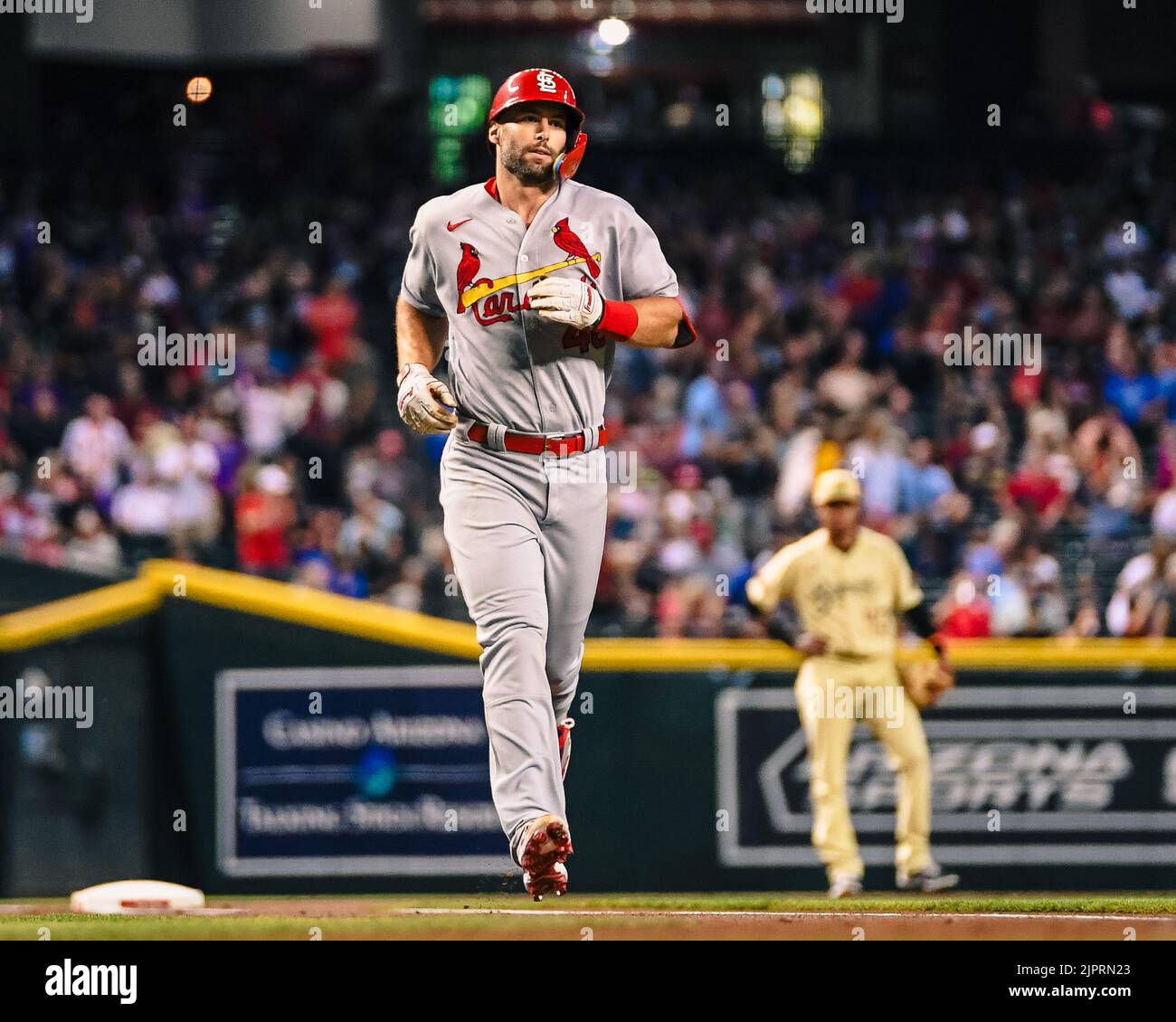 St. Louis Cardinals first baseman Paul Goldschmidt (46) jogs home after