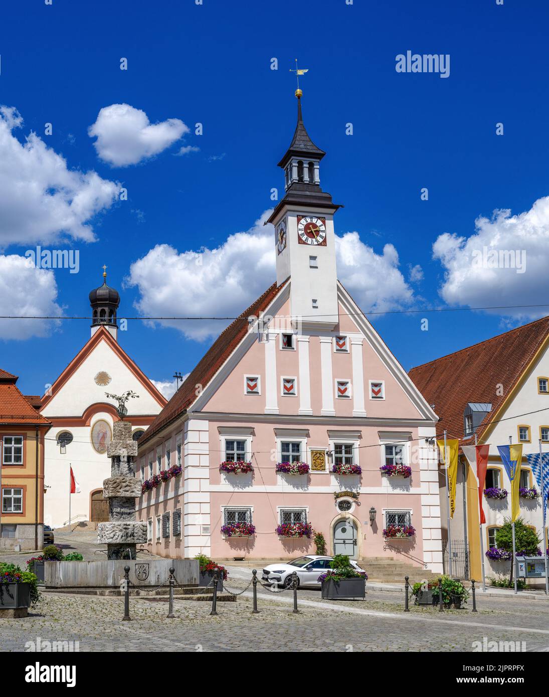 Historic town hall of Greding (Bavaria, Germany) Stock Photo