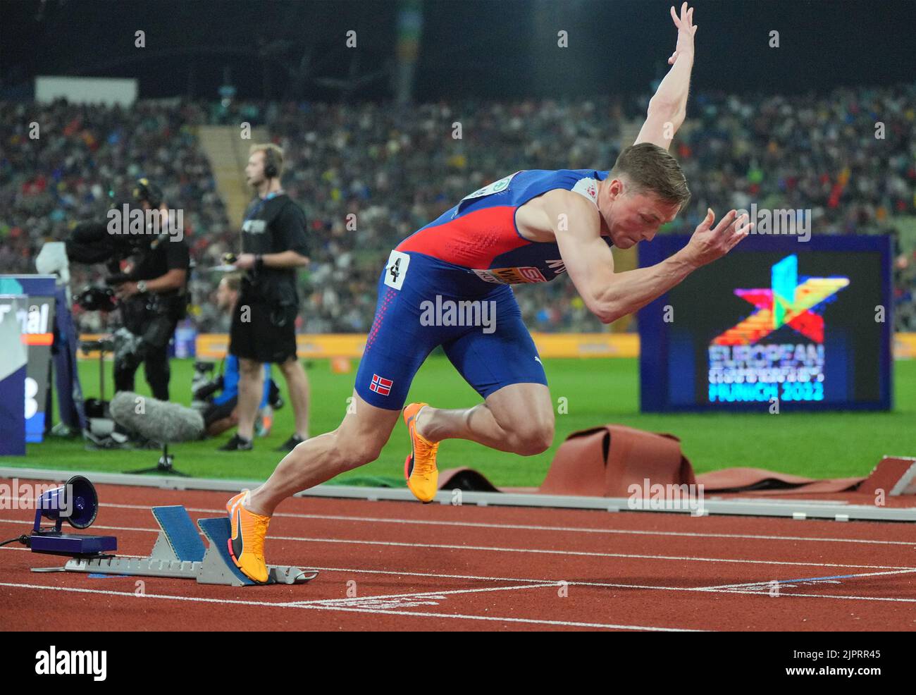 Men 400 Meter Racing Munich, Germany. 19th Aug, 2022. Athletics: European Championships ...