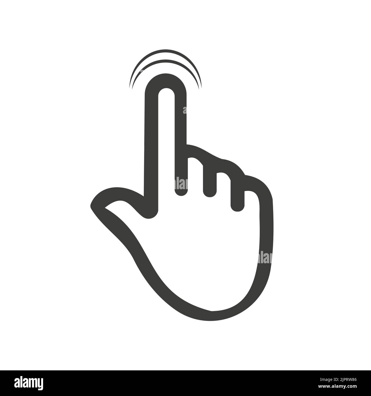 Finger Click Logo Vector Template Concept For Technology Symbol Stock Vector