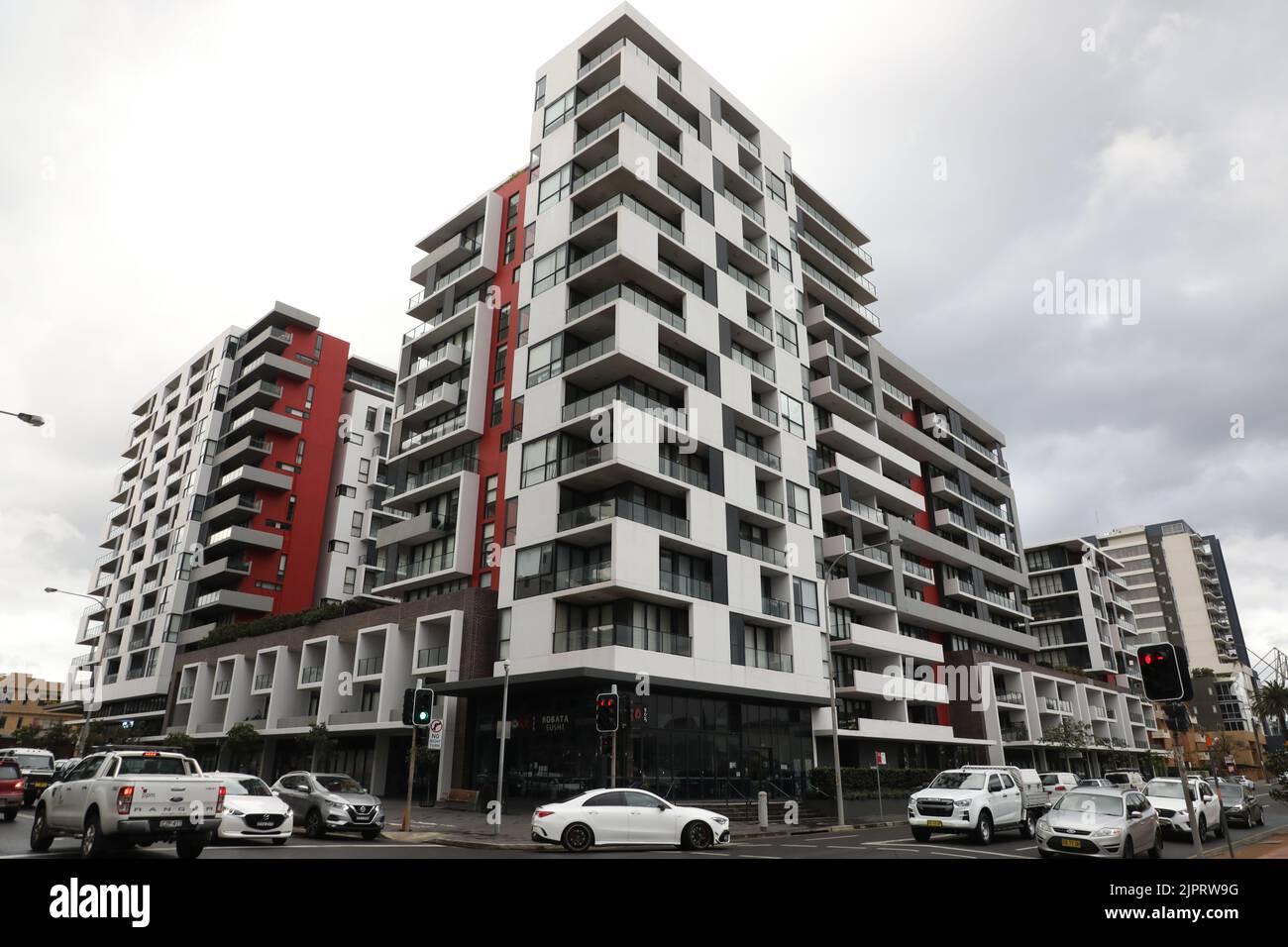 View of Aerial Shot Modern High Rise Apartment Stock Footage ... - Shutterstock