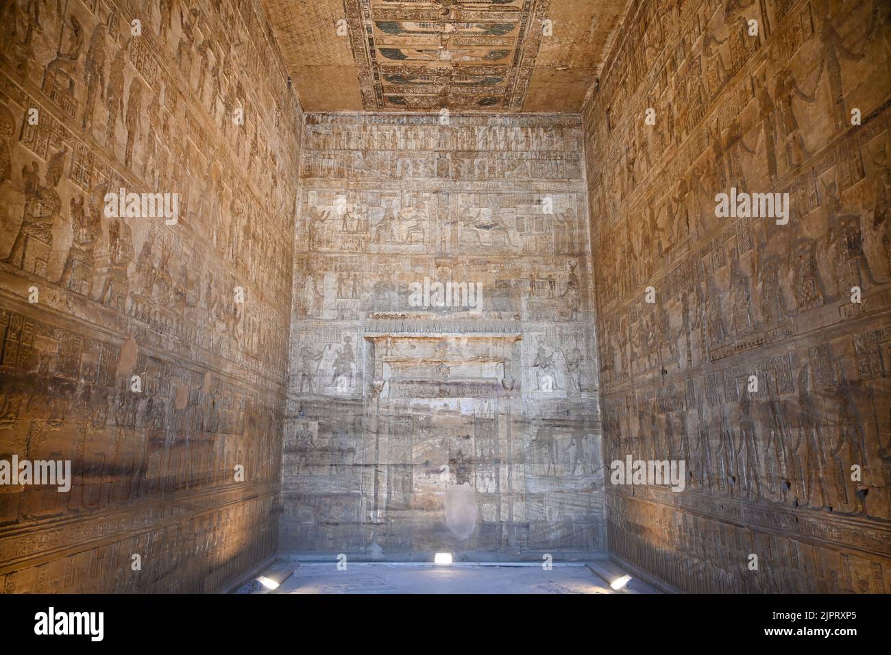 Innenraum, Geburtstempel Mamisi der Göttin Hathor, Hathor-Tempel, Dendera, Qina, Ägypten Stock Photo