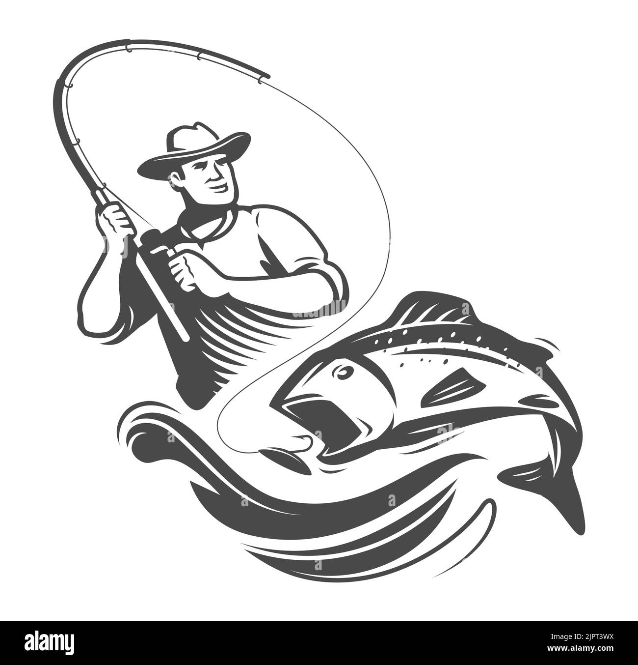 Large tuna caught Stock Vector Images Alamy