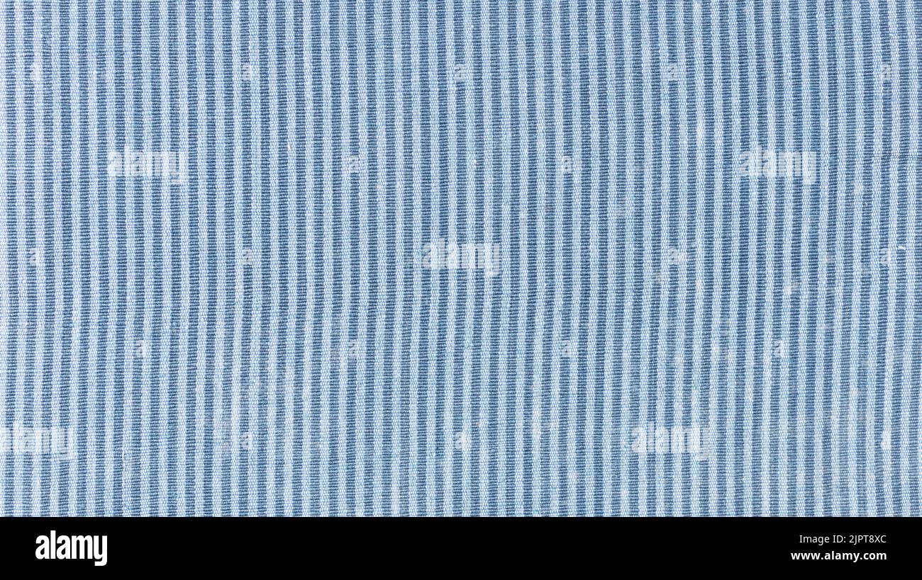 Blue striped textile background texture. Full frame Stock Photo