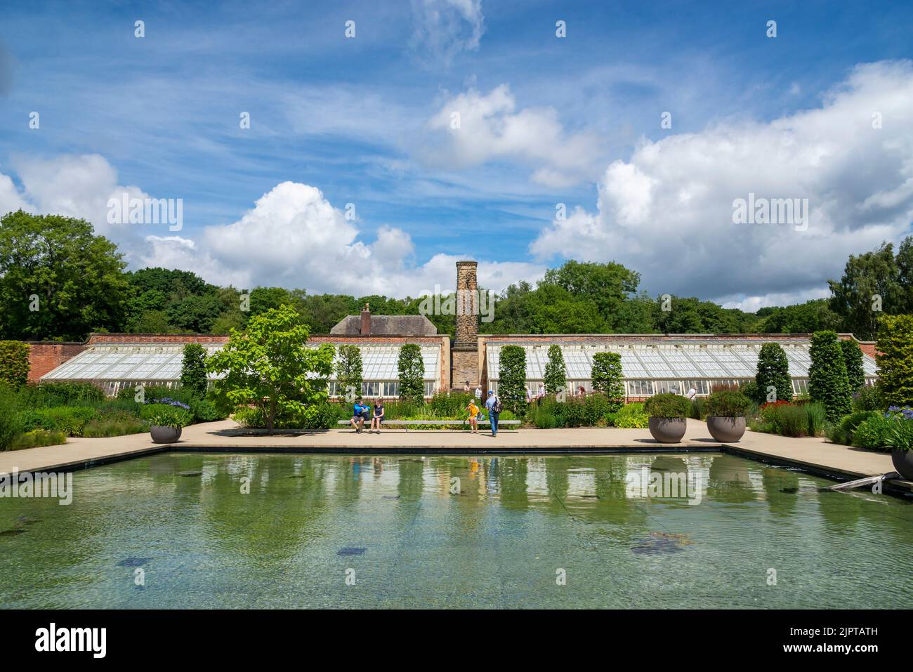 The Paradise Garden in summer at RHS Bridgewater, Greater Manchester, England. Stock Photo