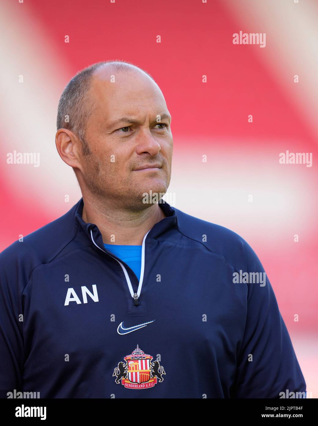 Alex Neil manager of Sunderland inspects the pitch before the game