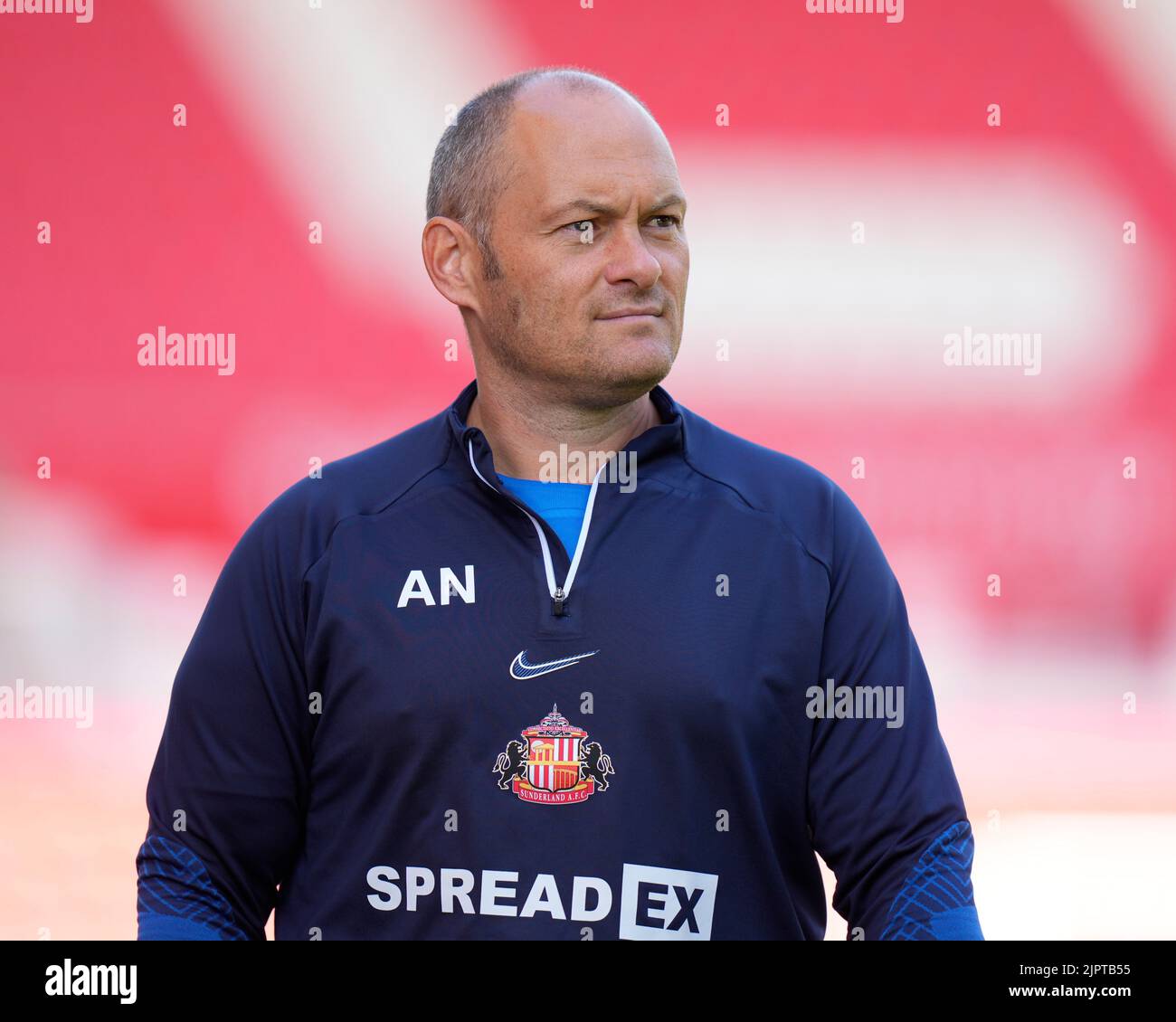 Alex Neil manager of Sunderland inspects the pitch before the game