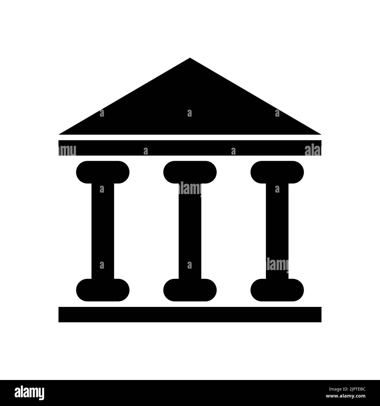 Building university architecture icon, museum roman symbol, flat design ...