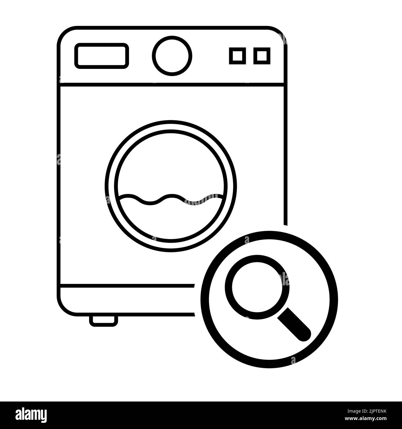 Washing machine equipment, Electric washer laundry icon, wash symbol