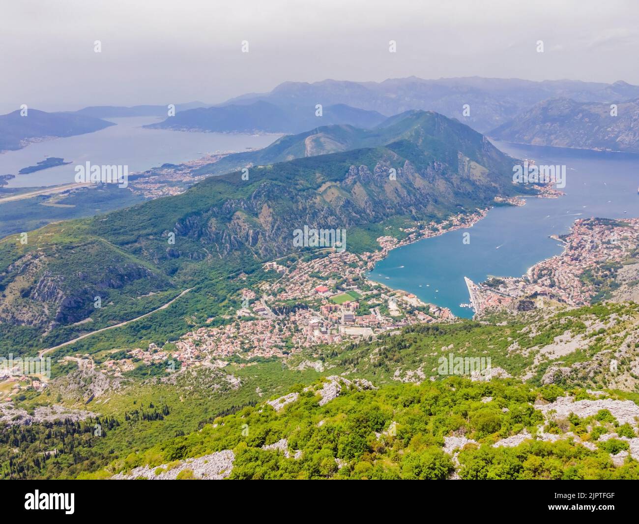 Beautiful nature mountains landscape. Kotor bay, Montenegro. Views of ...