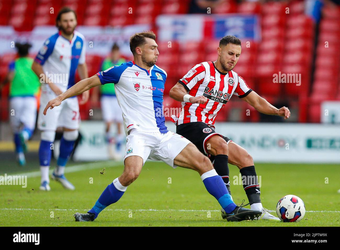 Harry Pickering 3 of Blackburn Rovers and Baldock 2 of