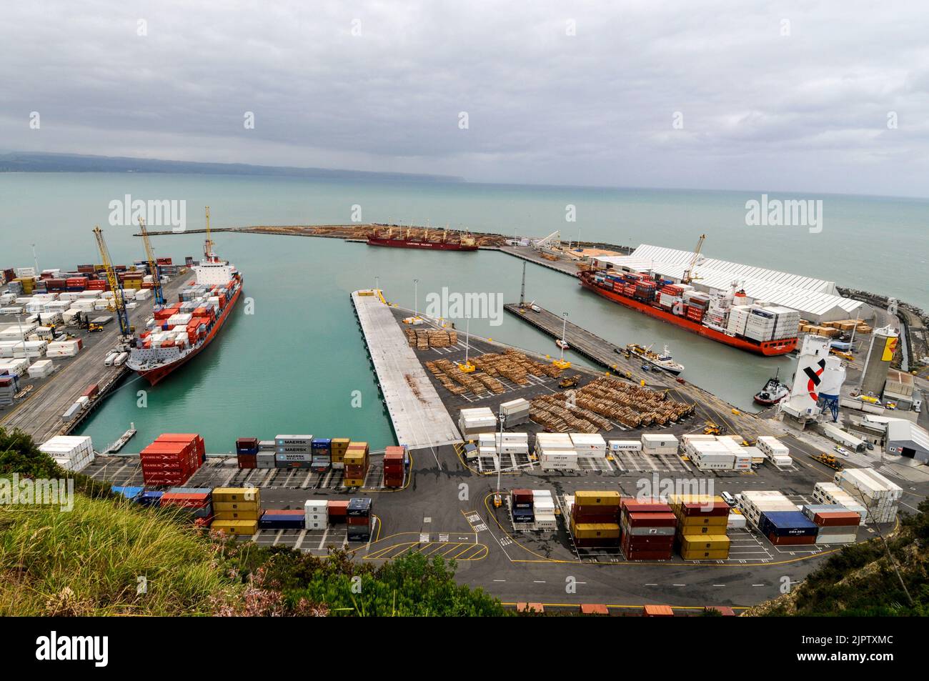 Napier port in Napier on North Island in New Zealand Stock Photo Alamy