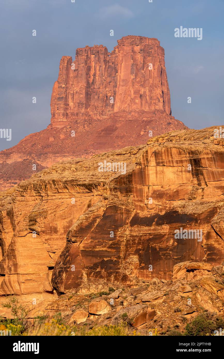 One of the Buttes of the Cross, Canyonlands National Park, Utah. Stock Photo