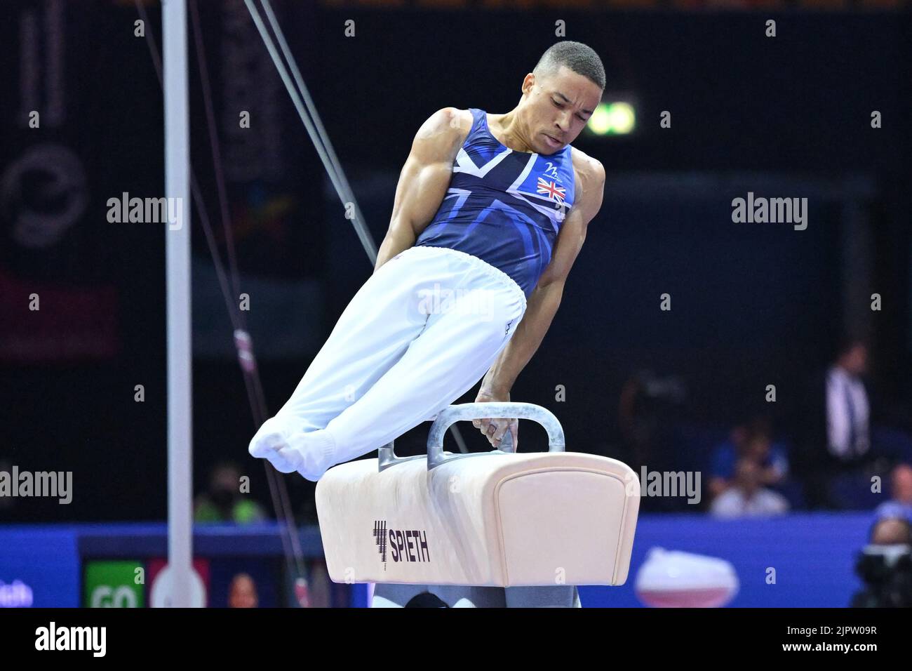Joe Fraser (GBR) Pommel Horse during the Gymnastics European Men's