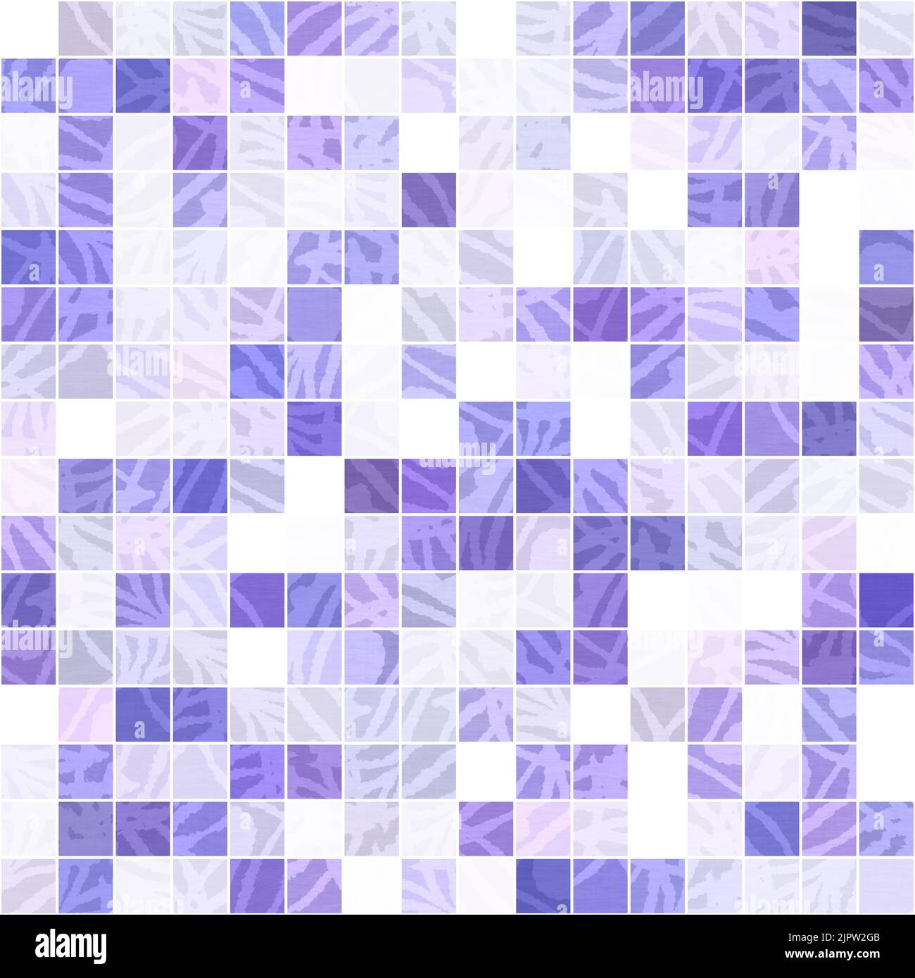 Tiny purple geometric mosaic pixel grid seamless pattern. Modern square ...