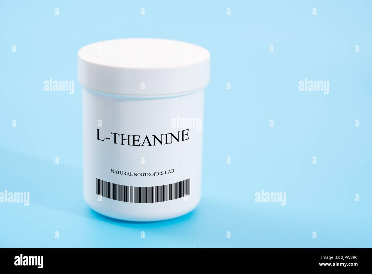 L-Theanine It is a nootropic drug that stimulates the functioning of the brain. Brain booster Stock Photo
