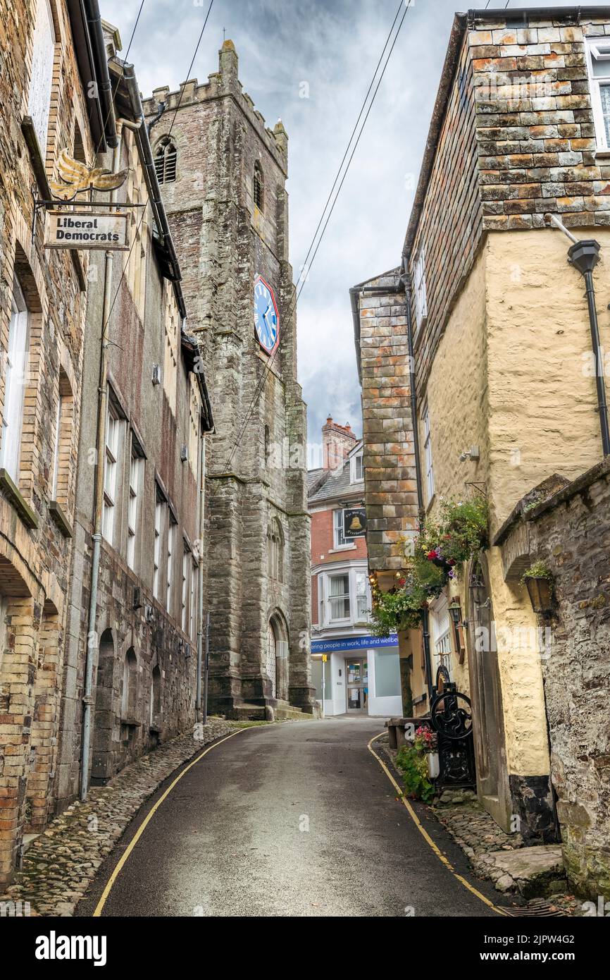 Tower Street is a narrow winding road that leads past St Mary Magdalene