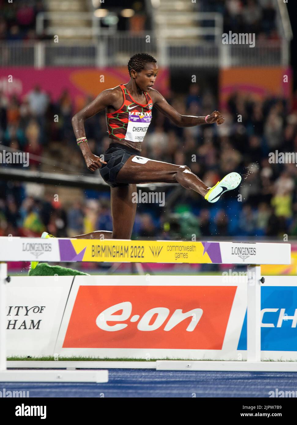 Jackline Chepkoech of Kenya competing in the women’s 3000m steeplechase