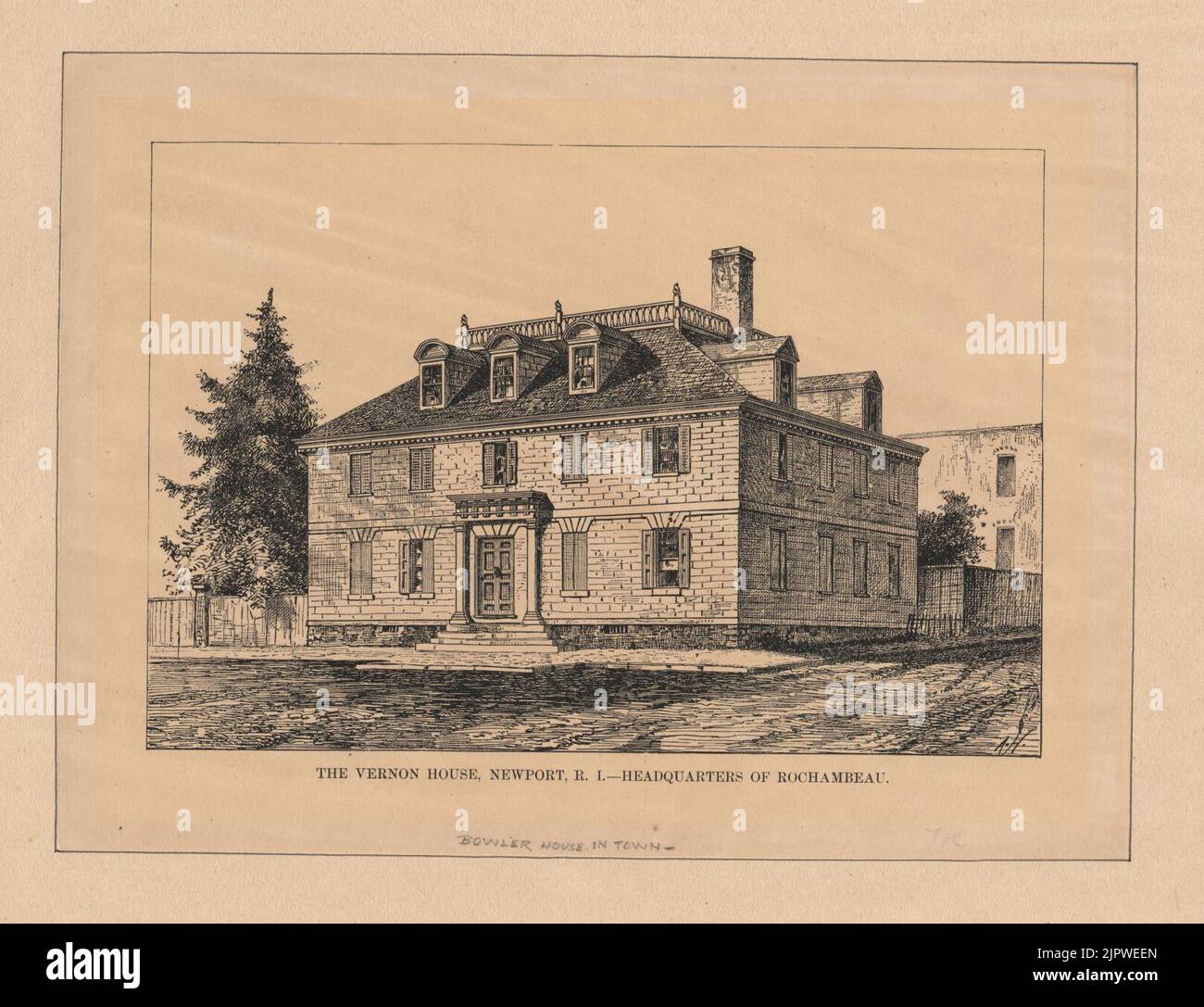 The Vernon house, Newport, R.I., headquarters of Rochambeau Stock Photo ...