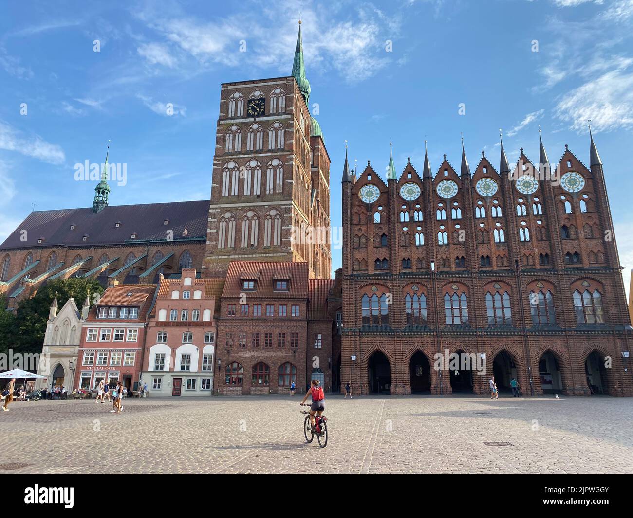 Hanseatic City Stralsund City Hall, old city, Stralsund Rathaus, gothisch Stock Photo