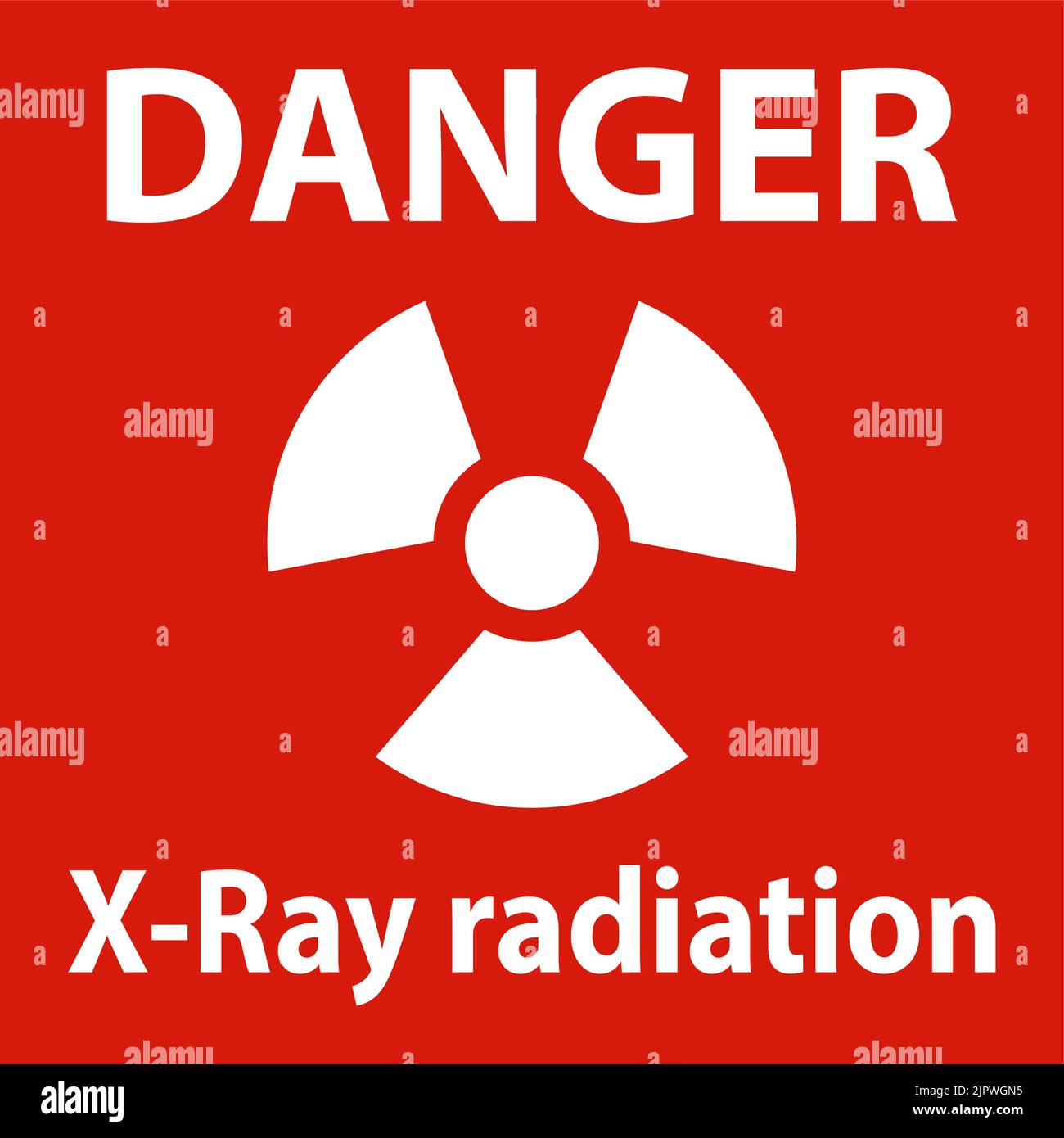 Danger Sign xray radiation On White Background Stock Vector Image