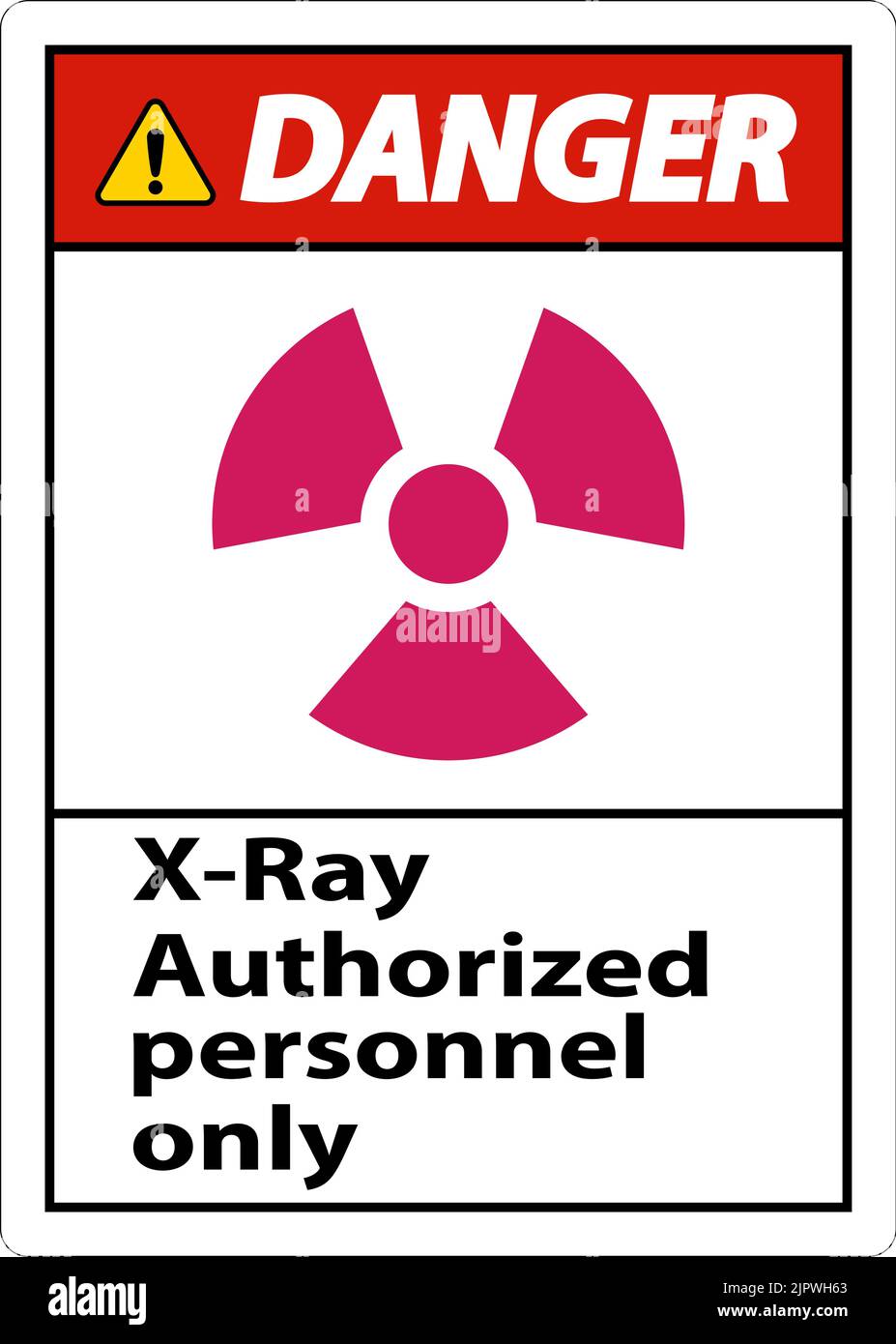 Danger Sign xray authorized personnel only On White Background Stock Vector Image & Art Alamy