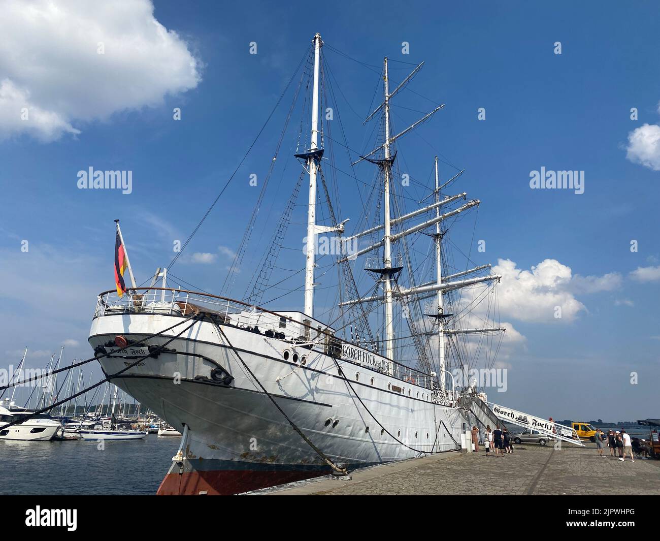 Sailing ship Gorch Fock in Stralsund, Germany Stock Photo